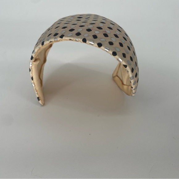 2FOR$30 Vintage Cream Fascinator With Black & Silver Pattern / Headband - Picture 8 of 14